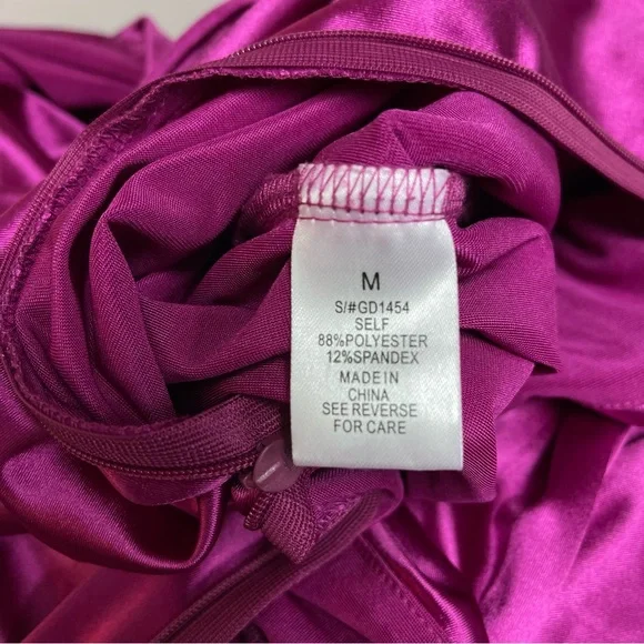 Kript Barbie Things Satin Vibrant Pink Cutout Dress - Picture 9 of 10